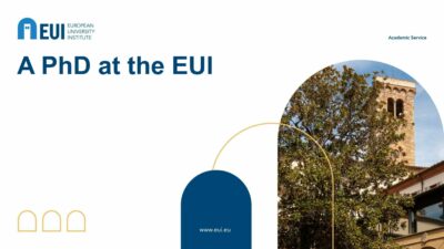 Oferta studiów doktoranckich na European University Institute (EUI) we Florencji