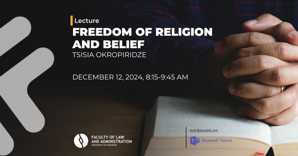 Wykład on-line „Freedom of Religion and Belief”