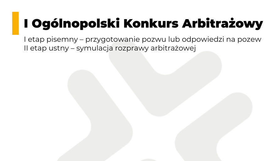 I Ogólnopolski Konkurs Arbitrażowy