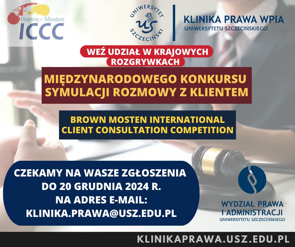 Zgłoszenia do konkursu Brown Mosten International Client Consultation Competition