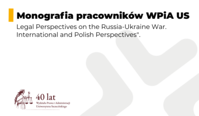 Monografia wieloautorska pracowników WPiA US