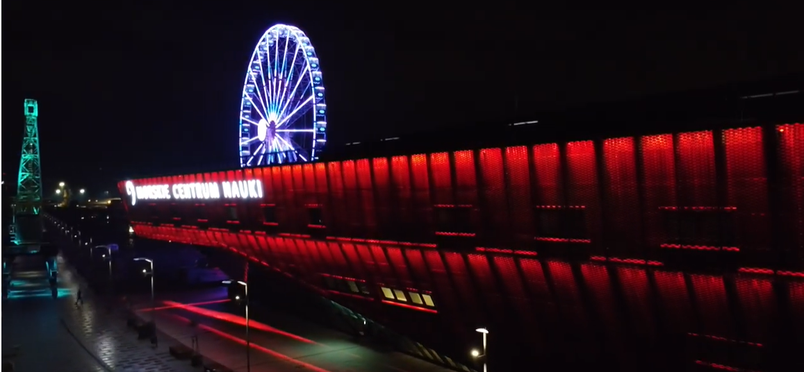 Morskie Centrum Nauki w Szczecinie w wyjątkowych barwach