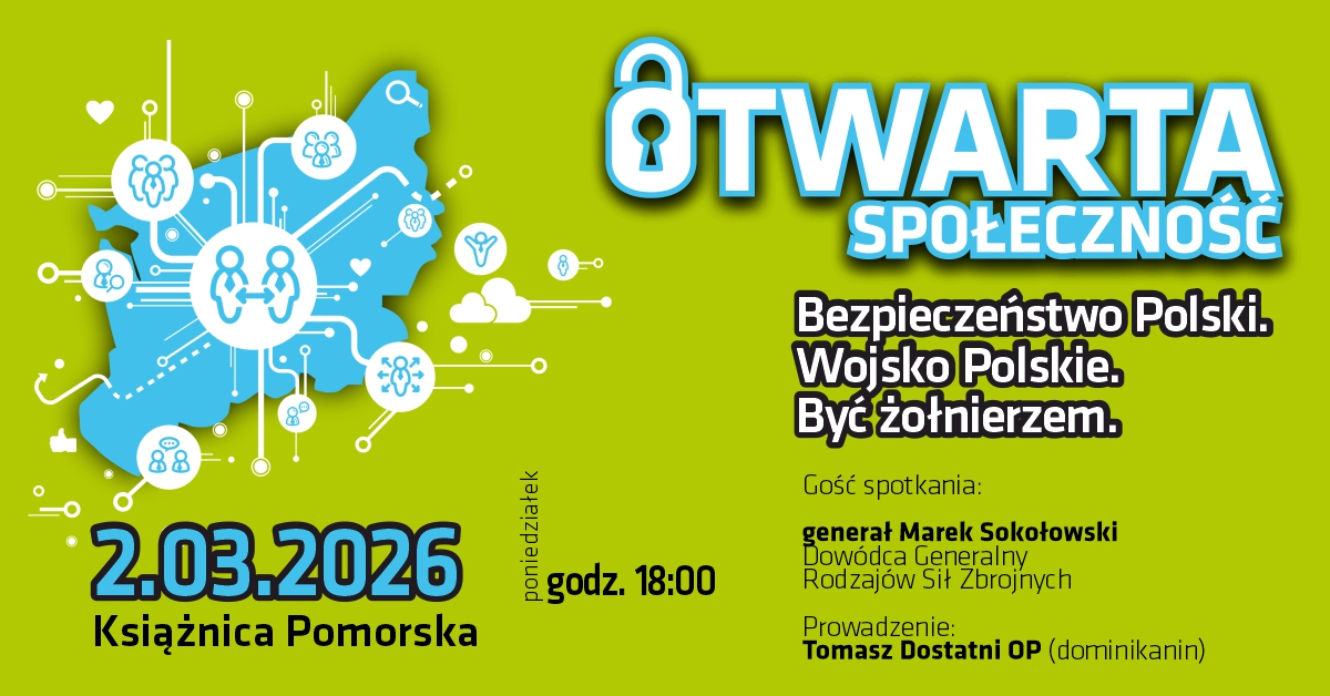 Otwarta Społeczność – zaproszenie na spotkanie z gen. Markiem Sokołowskim w Książnicy Pomorskiej