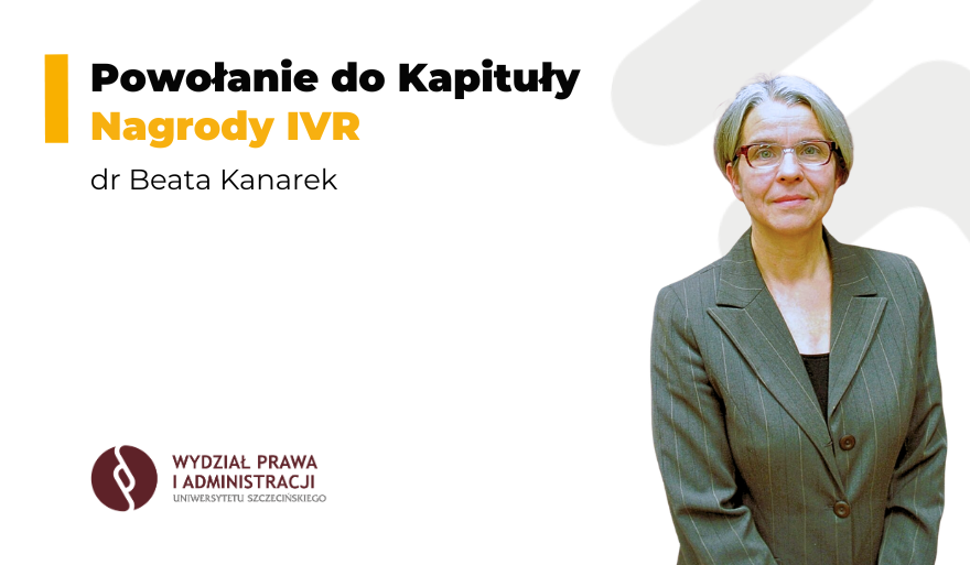 Dr Beata Kanarek w Kapitule Nagrody IVR (kadencja 2026–2029) 