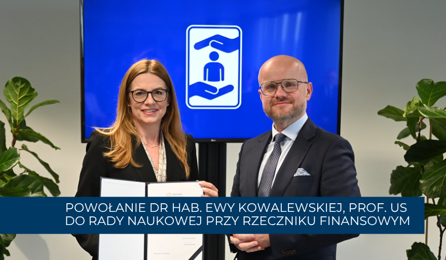 Powołanie dr hab. Ewy Kowalewskiej, prof. US do składu Rady Naukowej Rzecznika Finansowego na kadencję 2026-2029