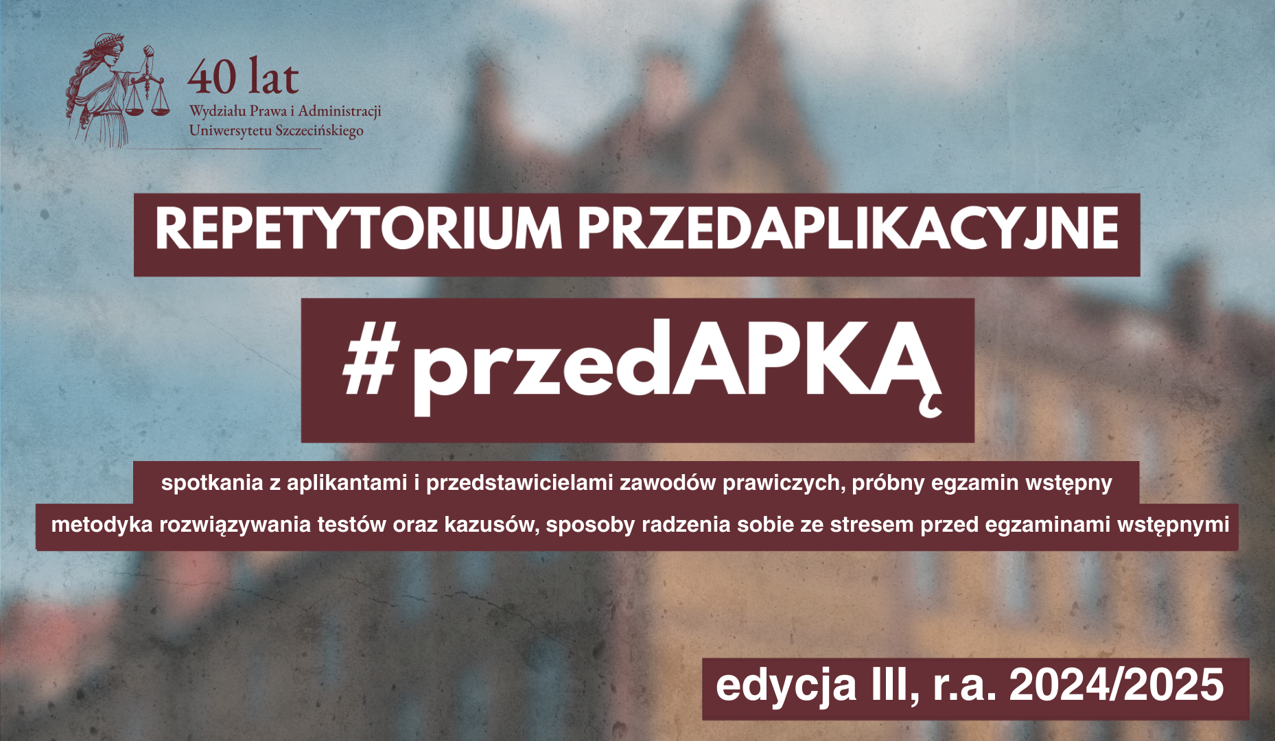 Rejestracja na repetytorium przedaplikacyjne #przedApką