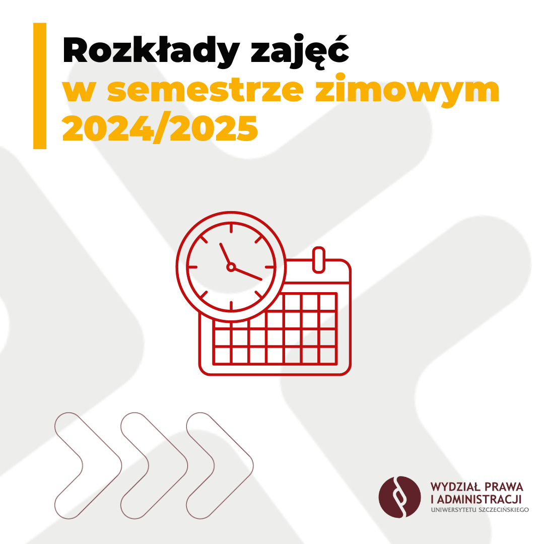Rozkłady zajęć na semestr zimowy r.a. 2024/2025