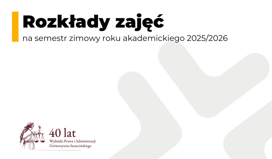 Rozkłady zajęć na semestr zimowy – r.a. 2025/2026