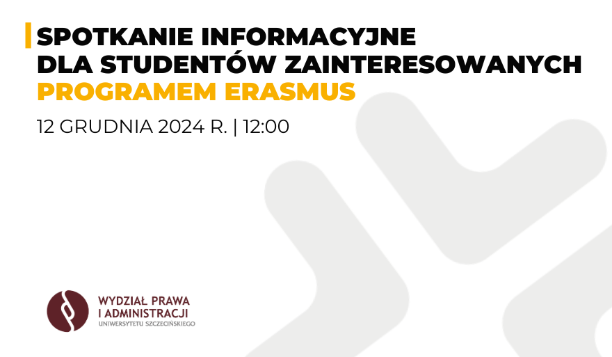 Spotkanie informacyjne – program ERASMUS