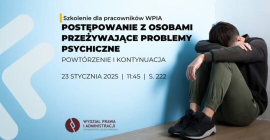 Szkolenie „Postępowanie z osobami przeżywającymi problemy psychiczne”