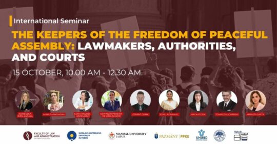 International Seminar – “The Keepers of the Freedom of Peaceful Assembly: Lawmakers, Authorities, and Courts”