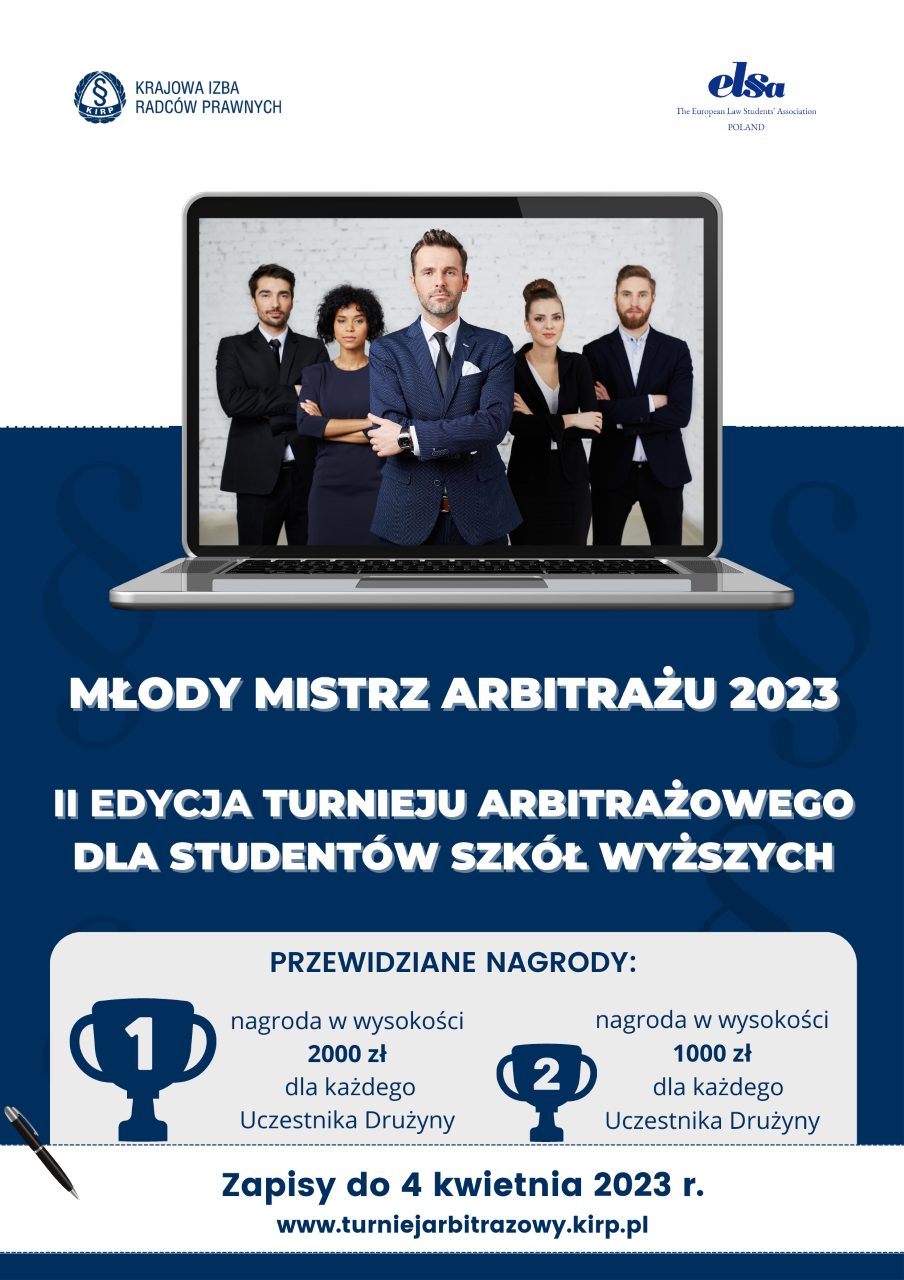 Turniej Arbitrażowy dla Studentów Szkół Wyższych „Młody Mistrz Arbitrażu 2023”