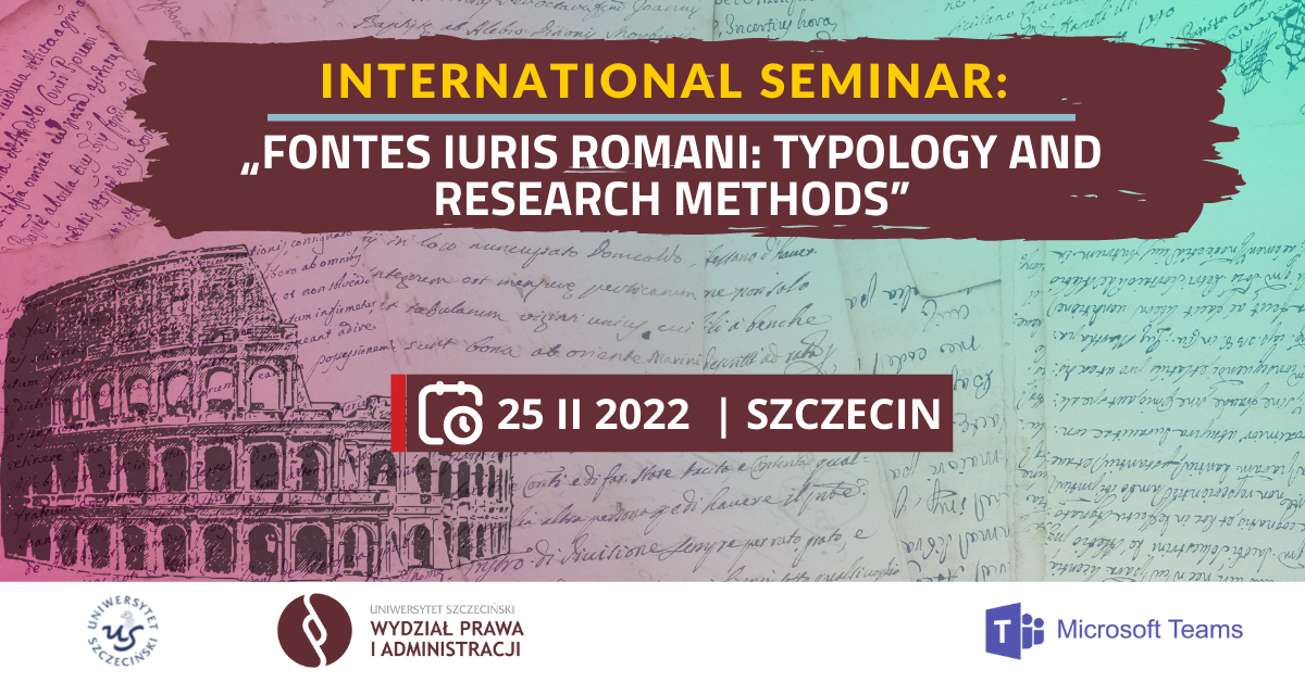 International seminar „Fontes Iuris Romani: Typology and Research Methods”