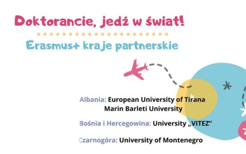 Kwalifikacja dla studentów studiów III stopnia/doktorantów na wyjazdy na studia do krajów partnerskich w programie Erasmus+