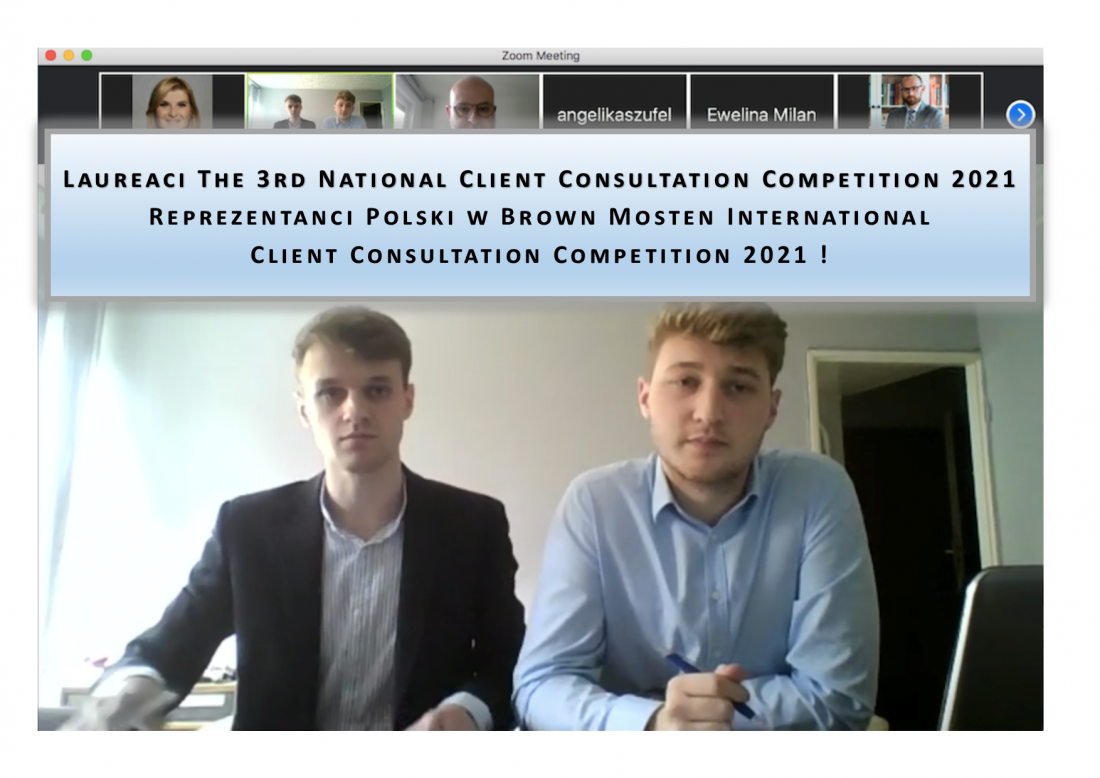 Studenci WPiA US reprezentantami Polski w Brown Mosten International Client Consultation Competition 2021!