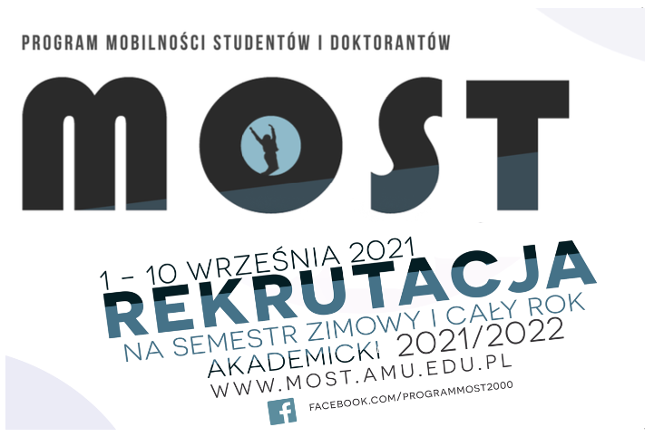 Rekrutacja do programu mobilności studentów i doktorantów MOST – w terminie 1-10 września br.