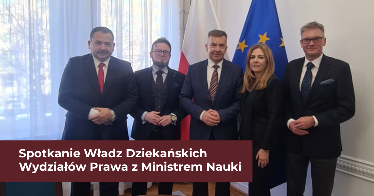 Spotkanie władz dziekańskich wydziałów prawa z Ministrem Nauki